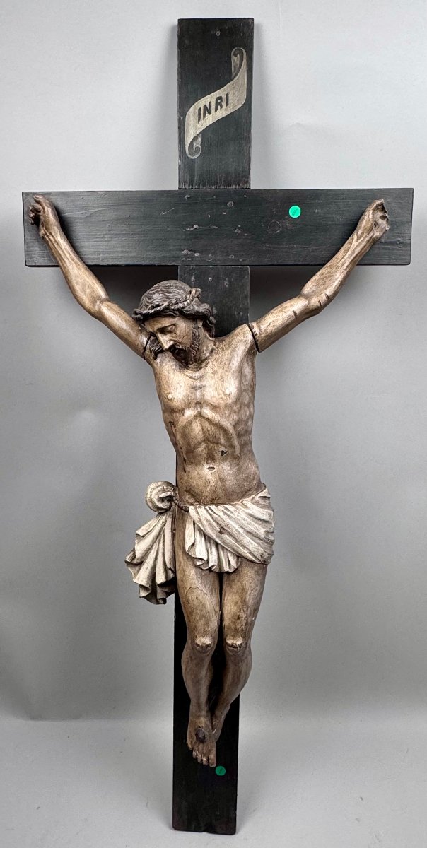 Polychrome Wooden Christ Figure-photo-2