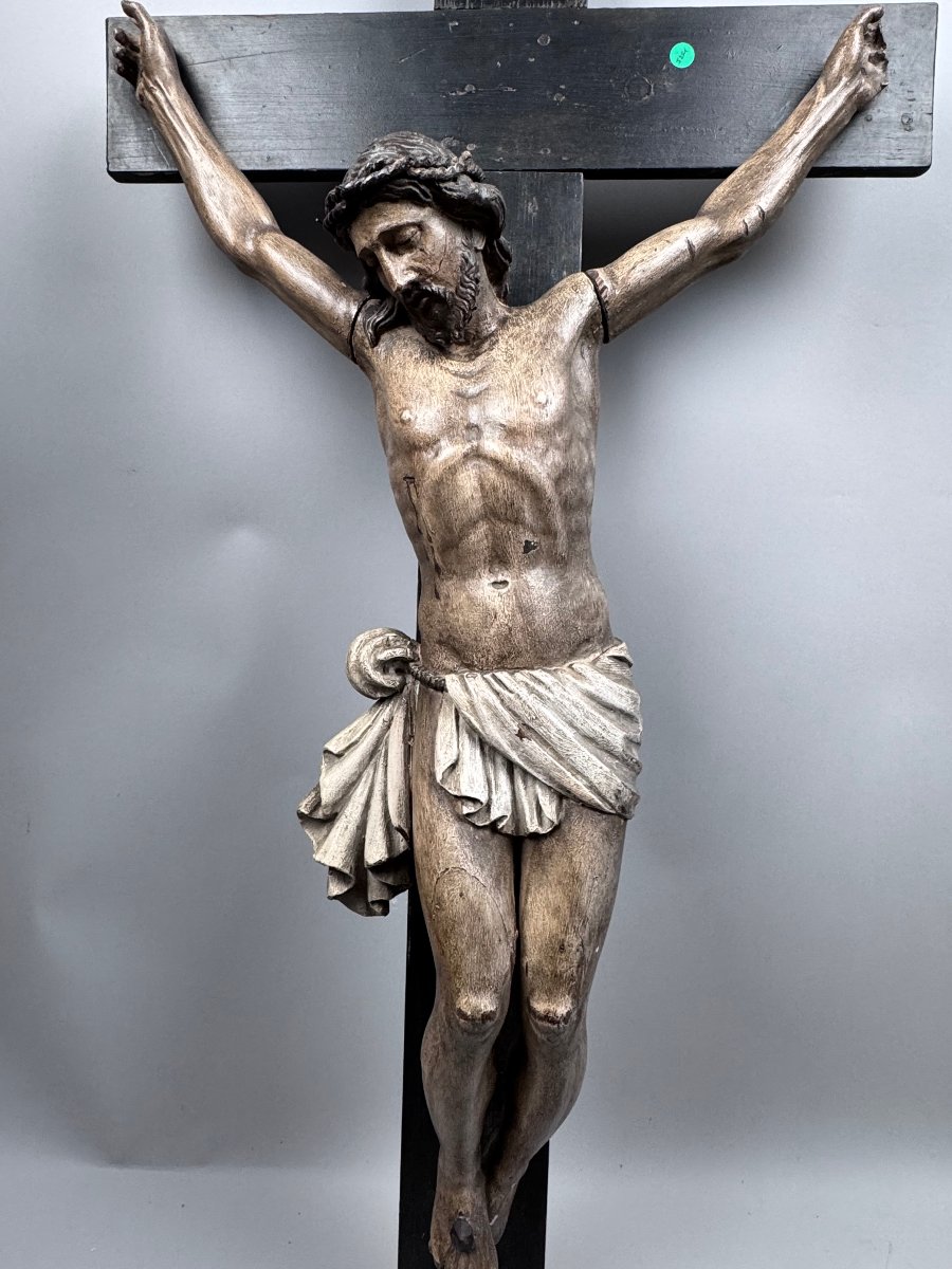 Polychrome Wooden Christ Figure-photo-4
