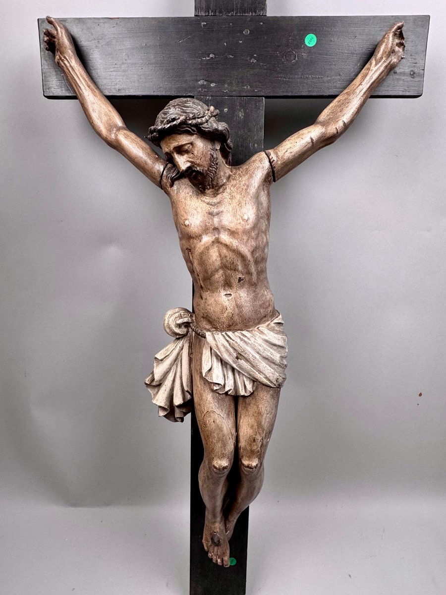 Polychrome Wooden Christ Figure