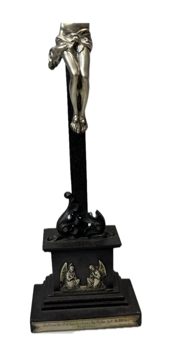 19th-century Solid Silver Christ Figure-photo-3