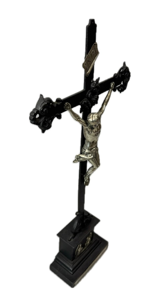 19th-century Solid Silver Christ Figure-photo-4