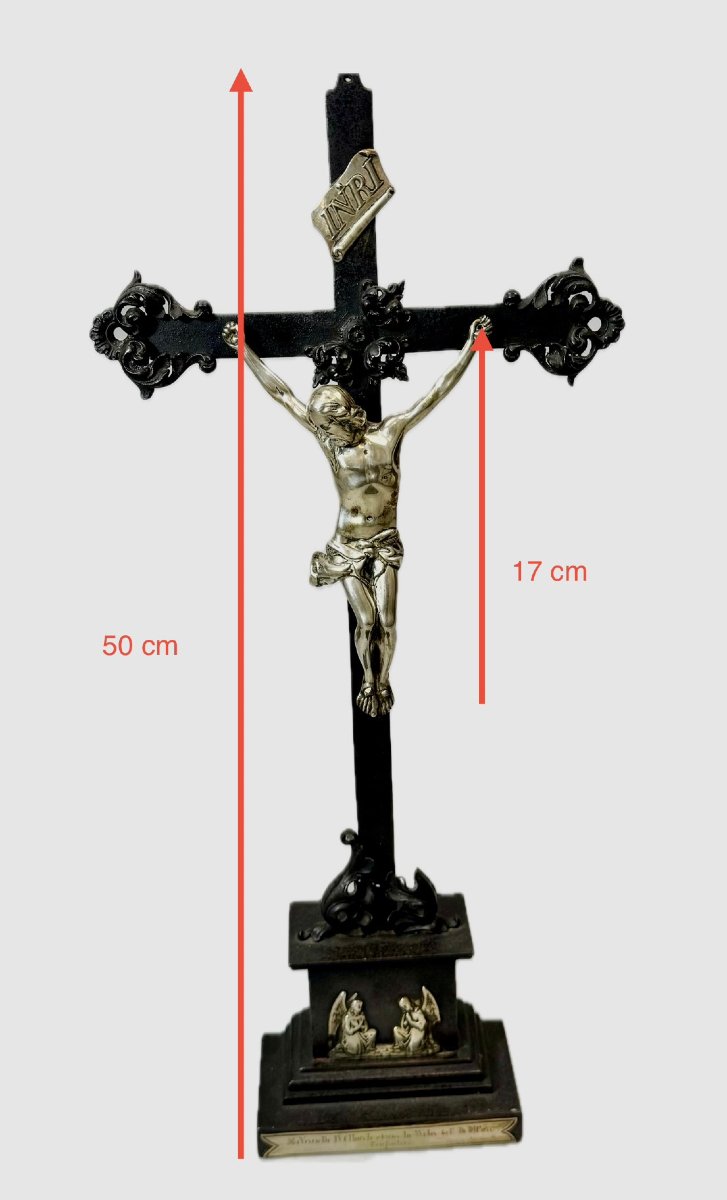 19th-century Solid Silver Christ Figure-photo-8