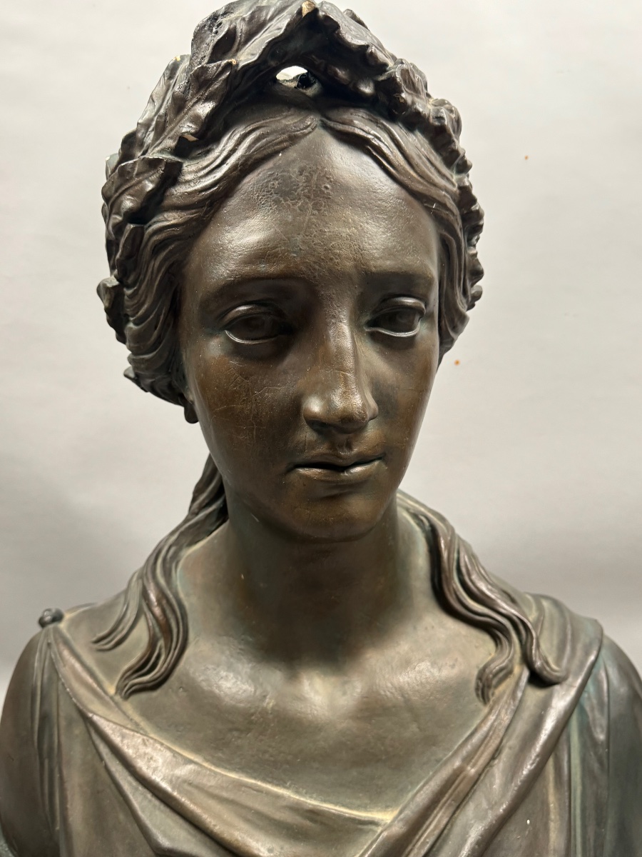 Plaster Statue Of Marianne Dated 1848.-photo-3
