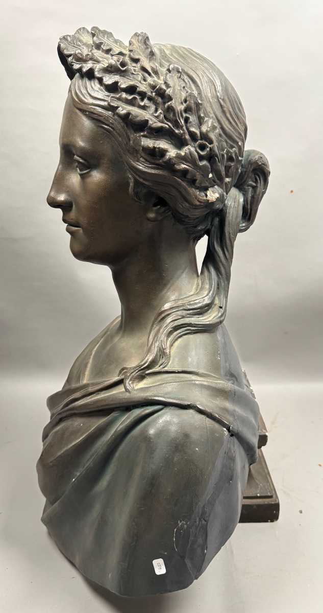Plaster Statue Of Marianne Dated 1848.-photo-1