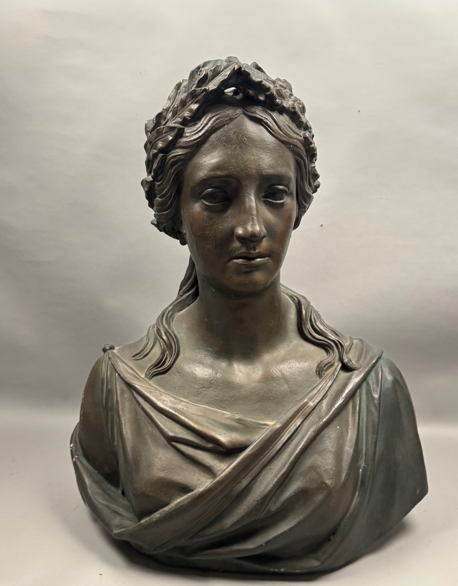 Plaster Statue Of Marianne Dated 1848.