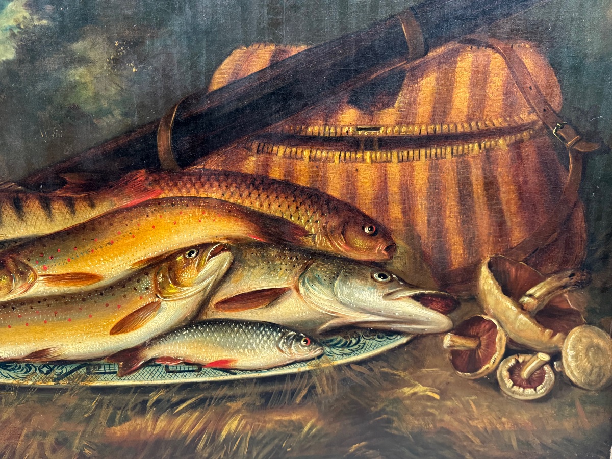 Nature morte aux poissons école anglaise -photo-1