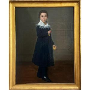 Large Portrait, Child With Bilboquet