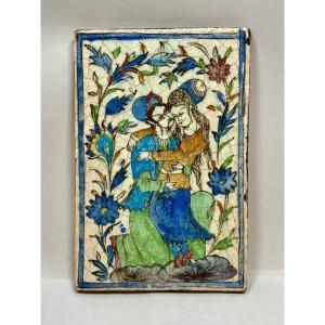 Kadjar Glazed Tile, Iran