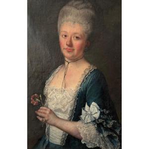 Portrait d’une dame de l’aristocratie 18ème