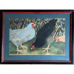 Pochoir de Manzana Pissaro  première épreuve 