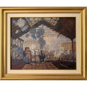 Train In Station Circa 1920