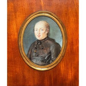 Large Miniature, Portrait Of An Early 19th Century Clergyman