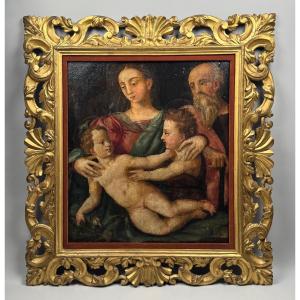 The Holy Family, 16th-century Painting On Wood
