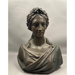 Plaster Statue Of Marianne Dated 1848.
