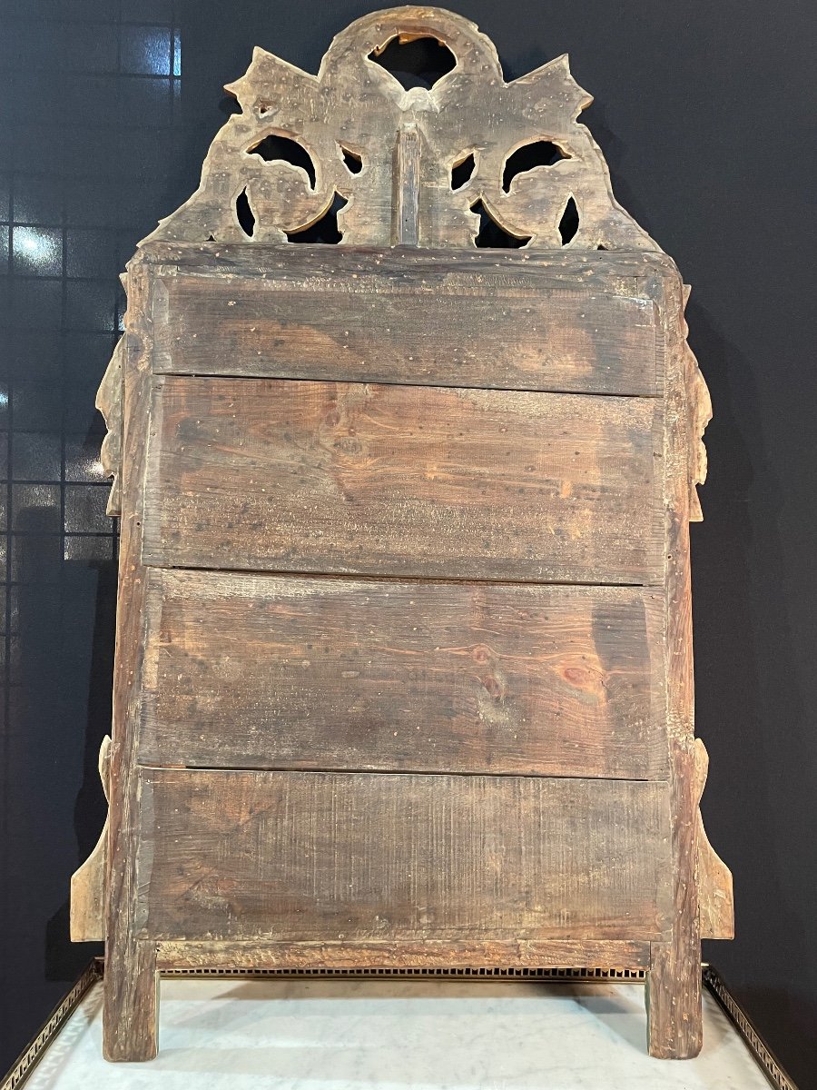 Miroir En Bois Doré De Style Louis XVI -photo-3