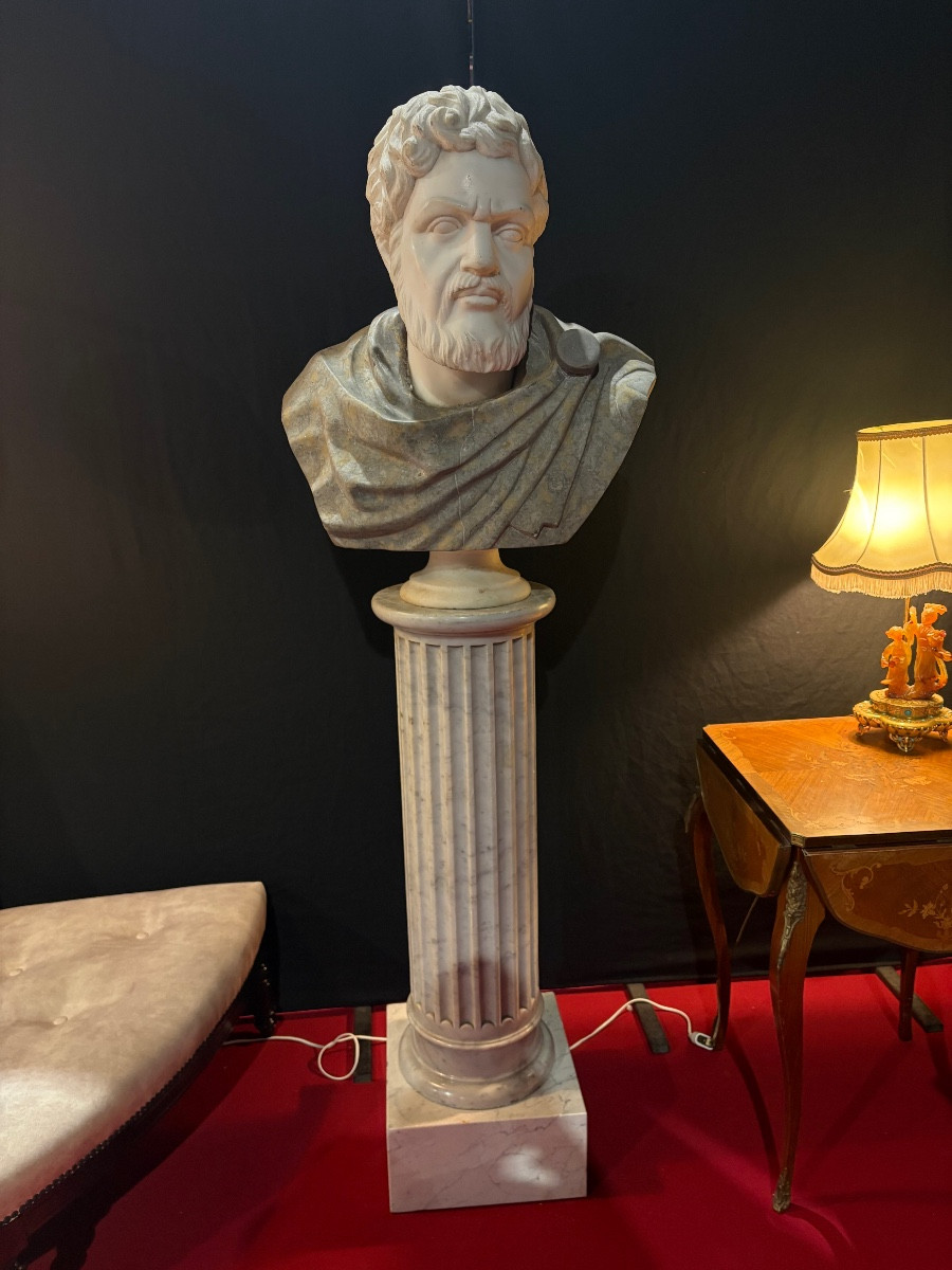 Antique-style Bust Representing A Gallo-roman 