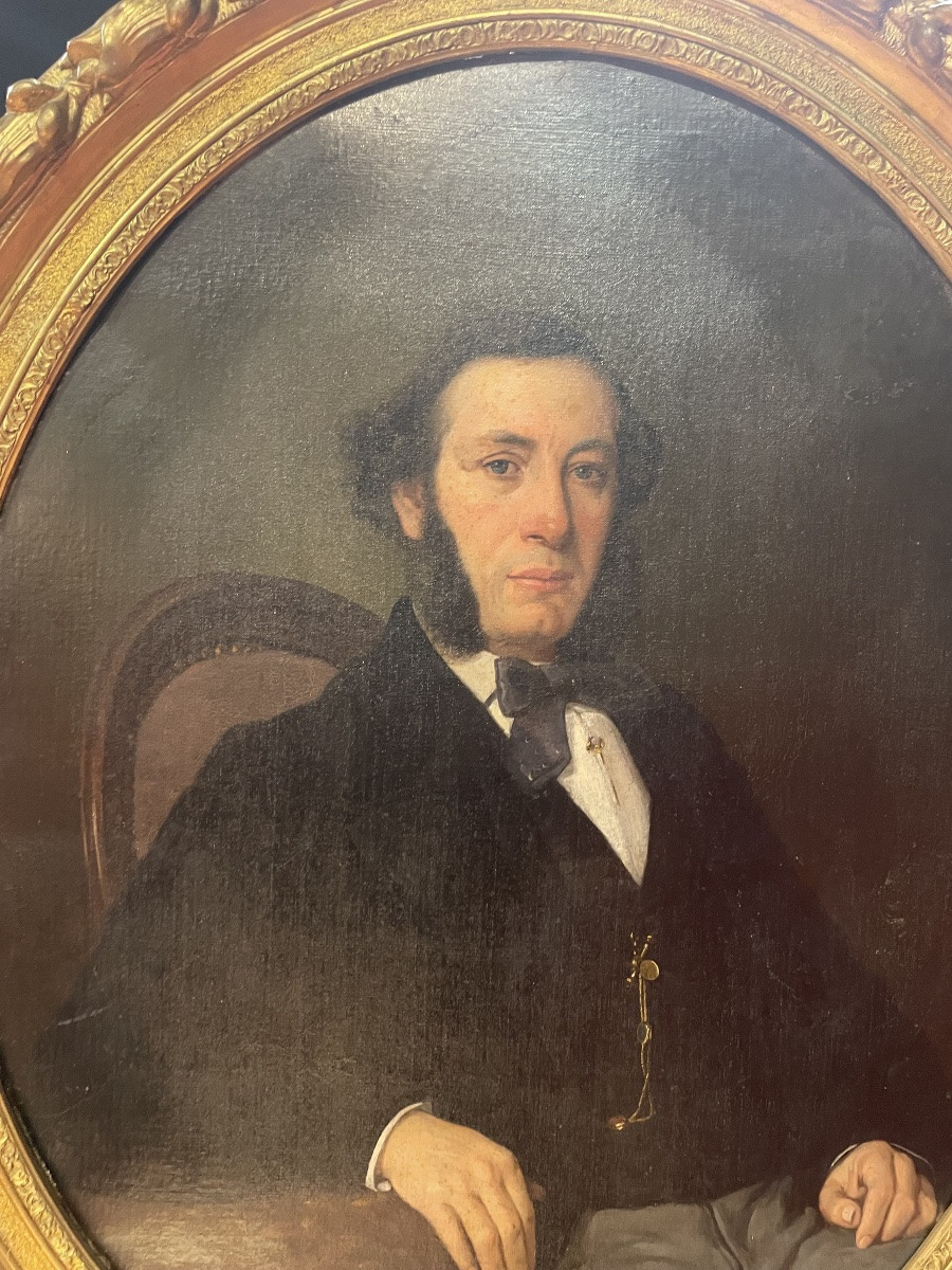 Portrait d’homme assis – École française du XIXe siècle-photo-3