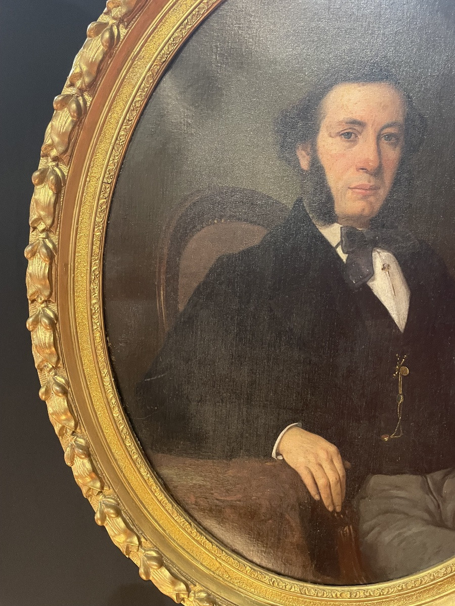 Portrait d’homme assis – École française du XIXe siècle-photo-4