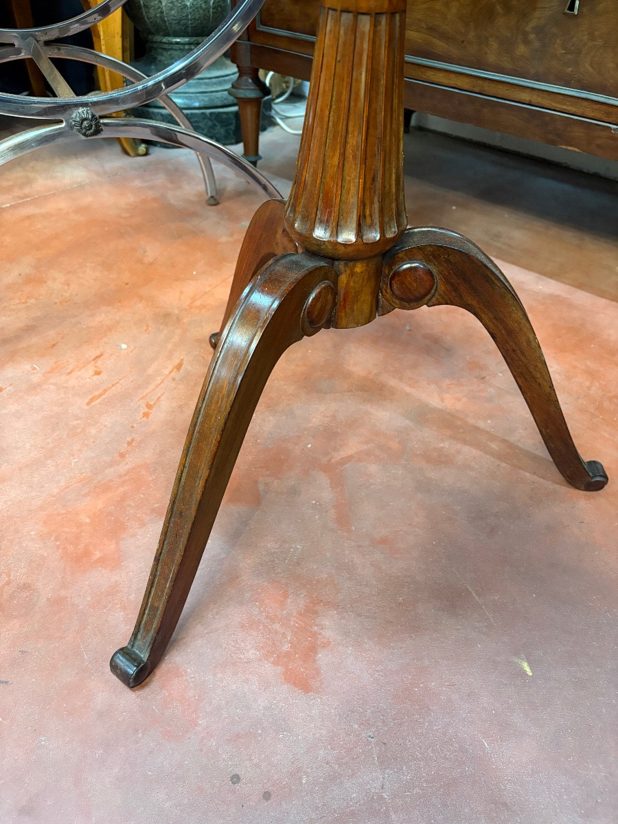 Art Deco Pedestal Table By Lahalle & Levard, Circa 1930-photo-2