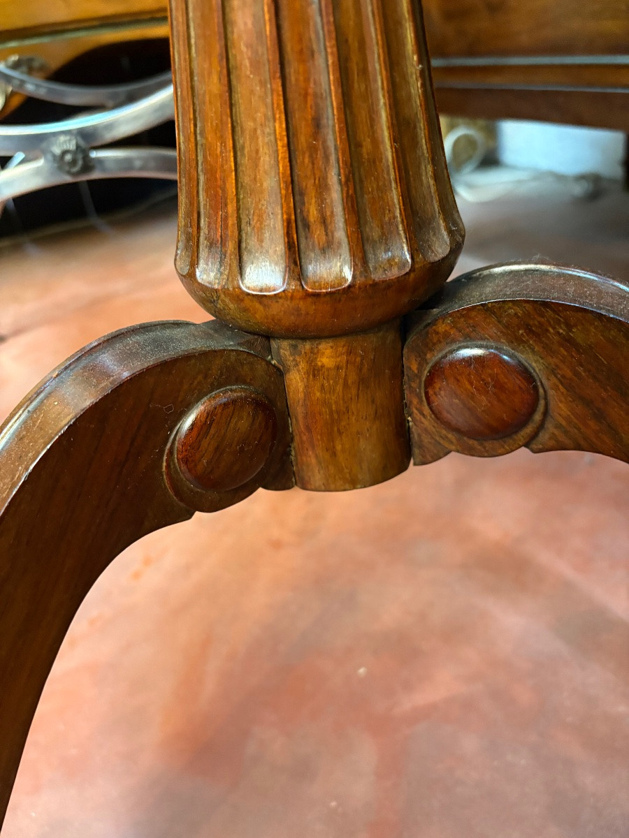 Art Deco Pedestal Table By Lahalle & Levard, Circa 1930-photo-4