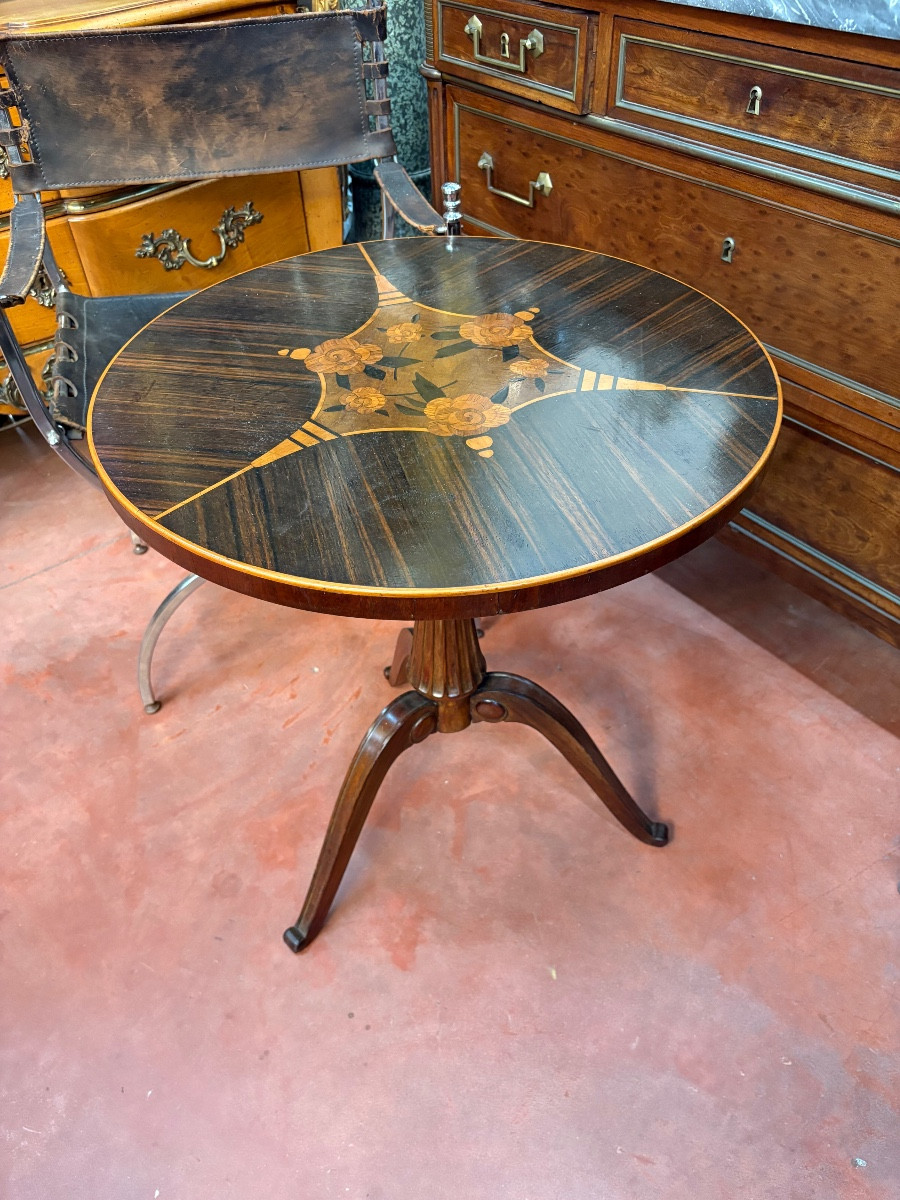 Art Deco Pedestal Table By Lahalle & Levard, Circa 1930