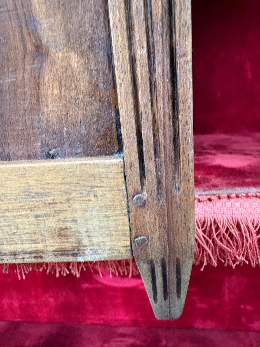 Louis XVI Style Solid Walnut Commode-photo-5