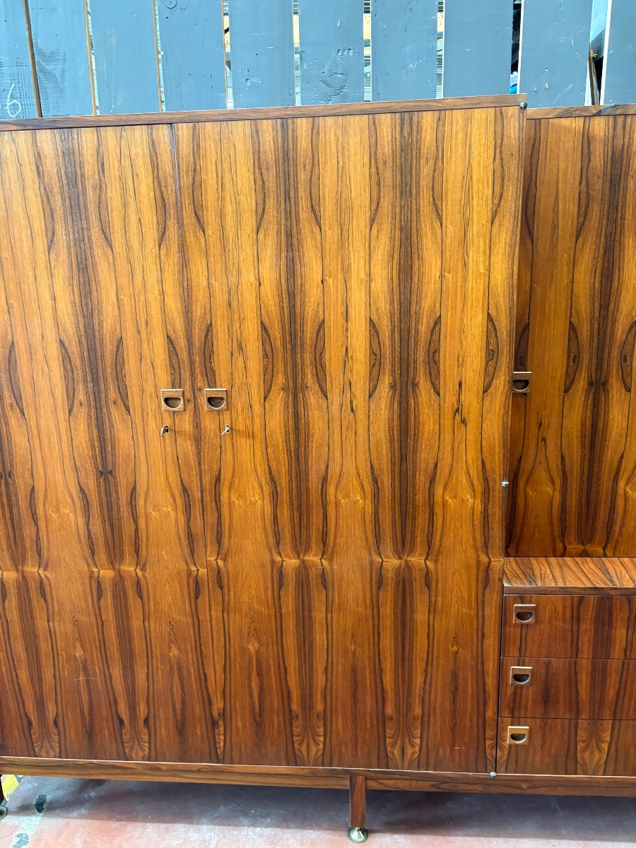 Mid-century Storage Unit In Rio Rosewood - André Monpoix (1925-1976)-photo-4