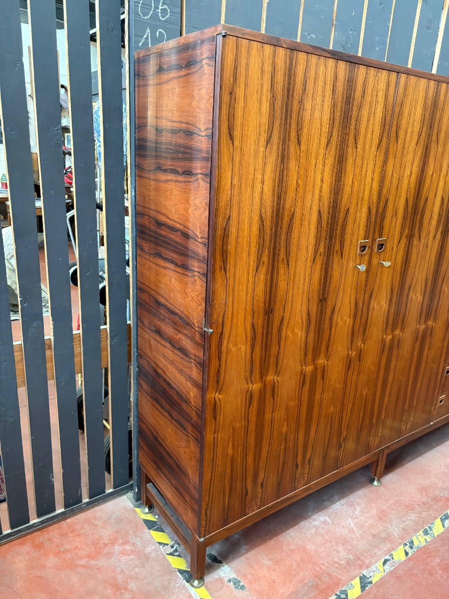 Mid-century Storage Unit In Rio Rosewood - André Monpoix (1925-1976)-photo-3