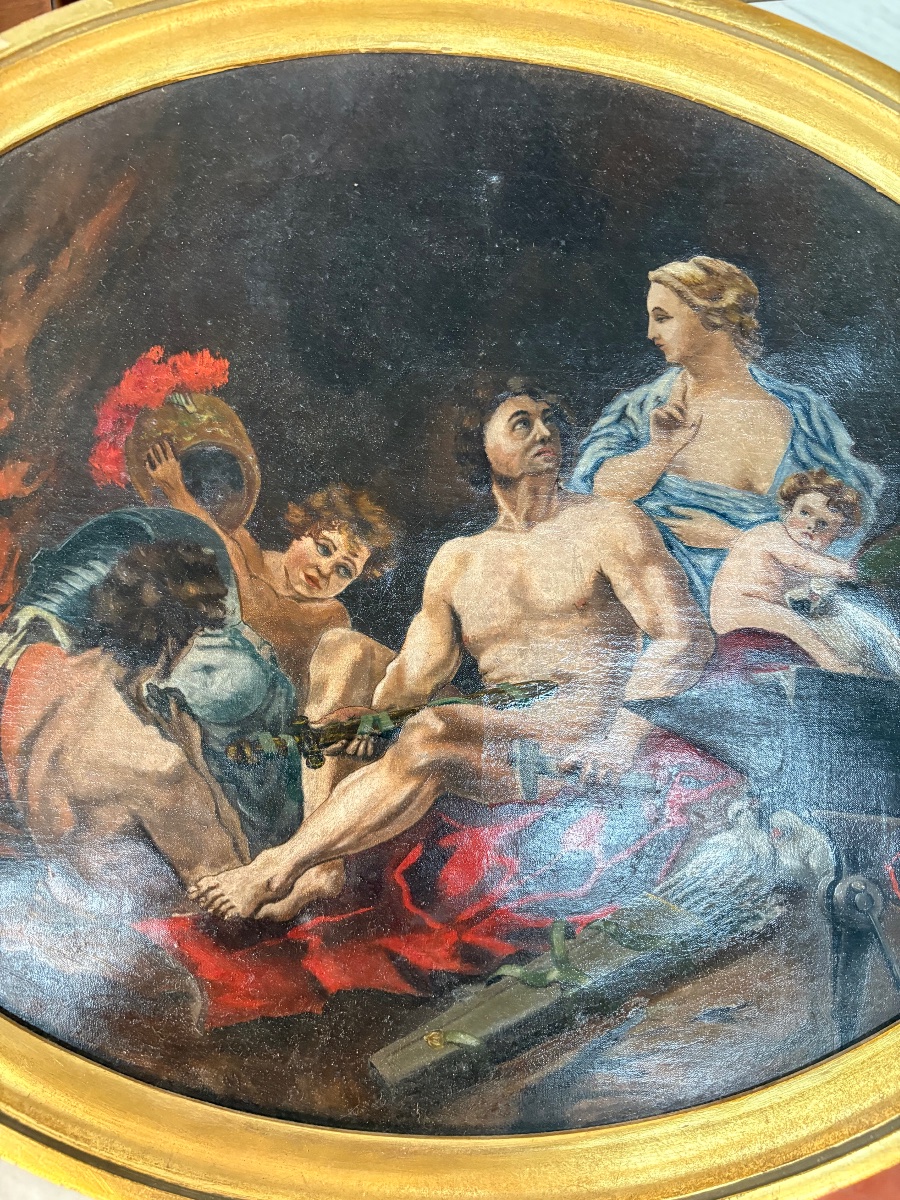 Oil On Canvas After François Boucher - -photo-3