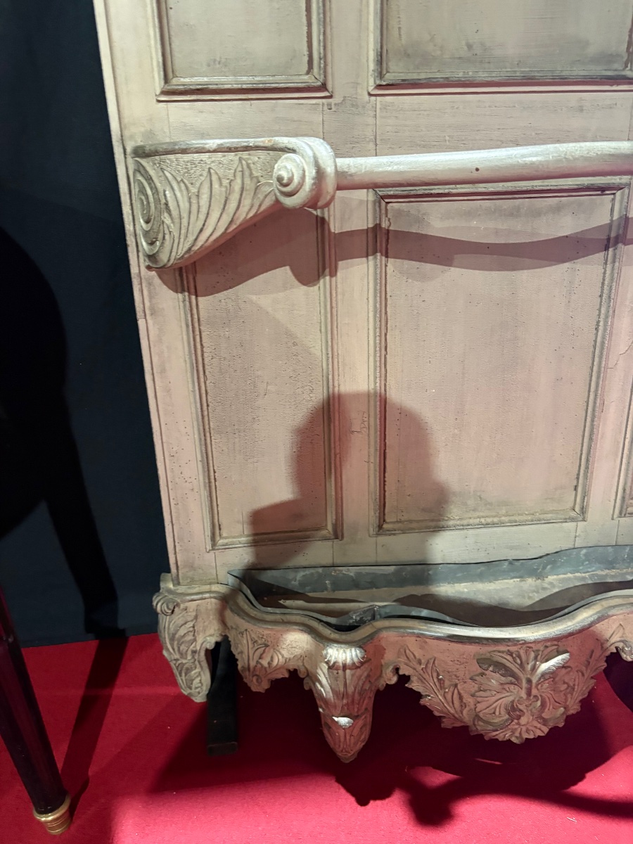 Louis XV-style Carved Wooden Entryway Coat Rack, Late 19th Century-photo-3