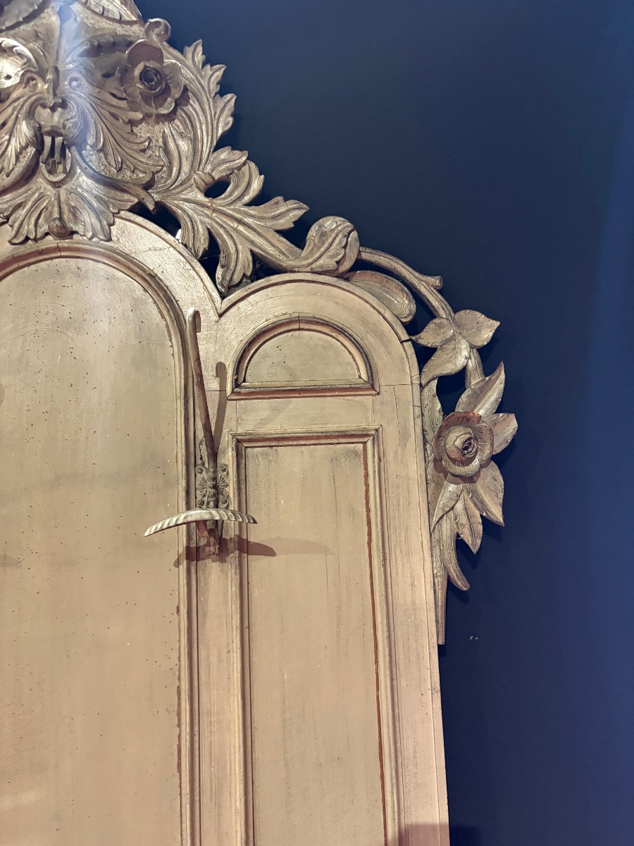 Louis XV-style Carved Wooden Entryway Coat Rack, Late 19th Century-photo-1