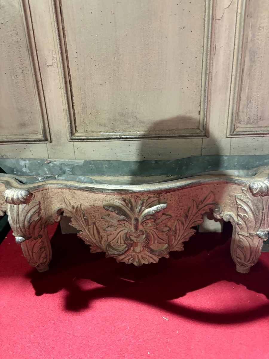 Louis XV-style Carved Wooden Entryway Coat Rack, Late 19th Century-photo-2