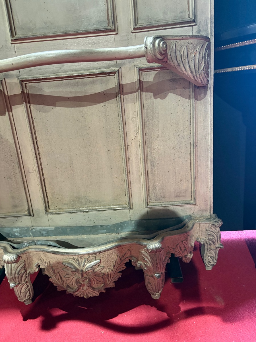 Louis XV-style Carved Wooden Entryway Coat Rack, Late 19th Century-photo-3
