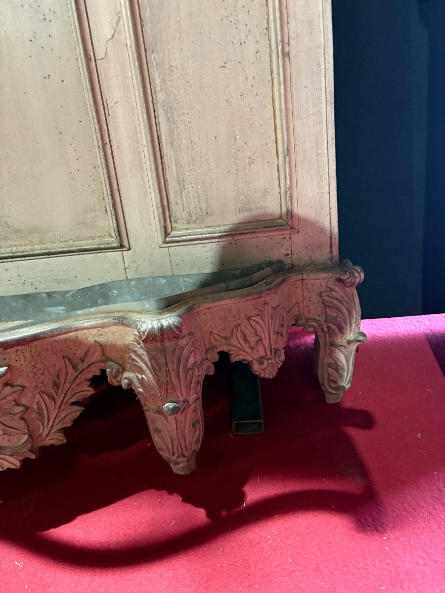 Louis XV-style Carved Wooden Entryway Coat Rack, Late 19th Century-photo-4