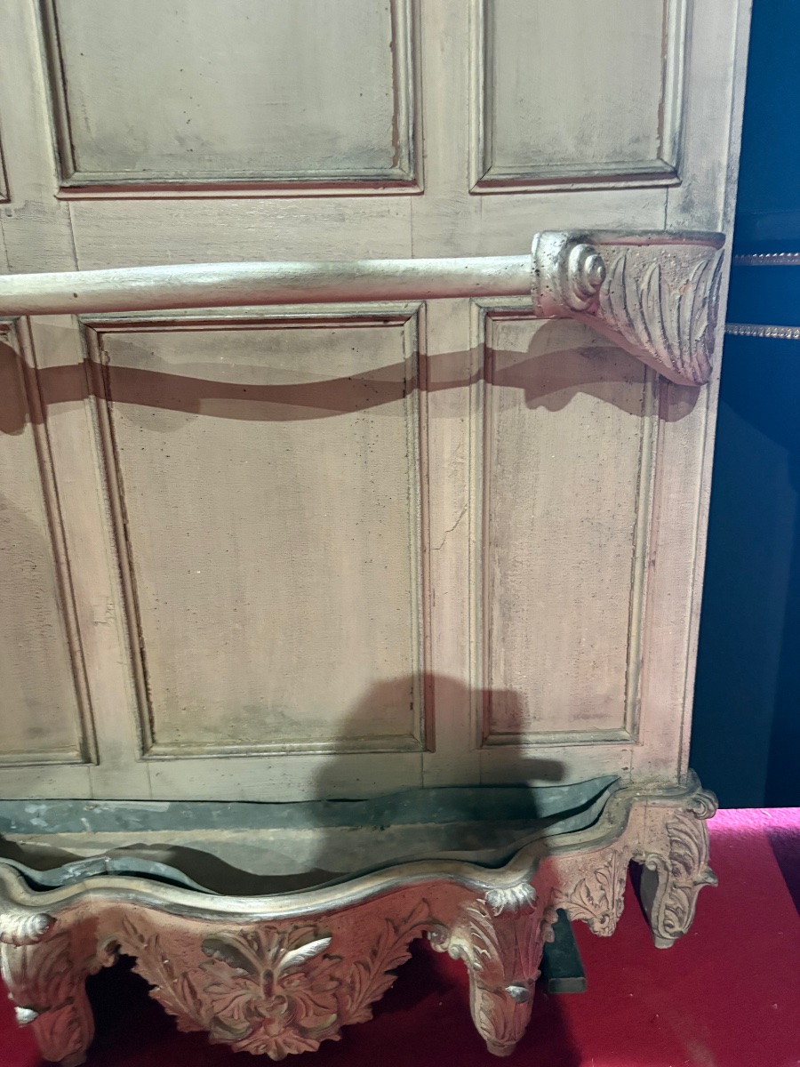 Louis XV-style Carved Wooden Entryway Coat Rack, Late 19th Century-photo-5