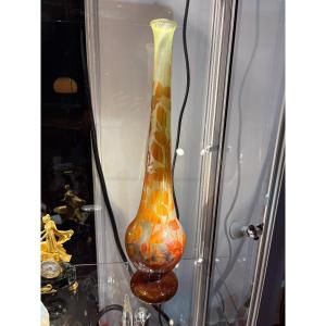 Large Art Nouveau Vase Signed Daum 