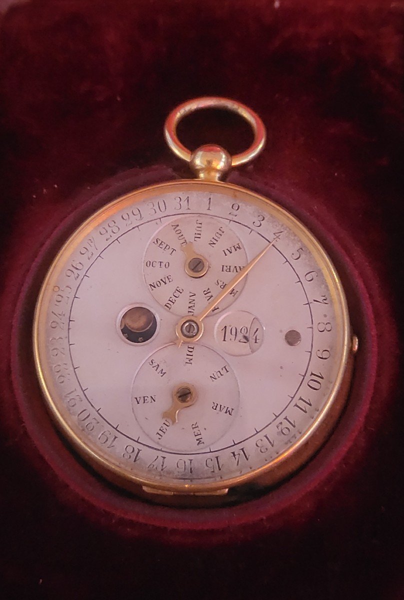 Perpetual Calendar And Compass Circa 1925