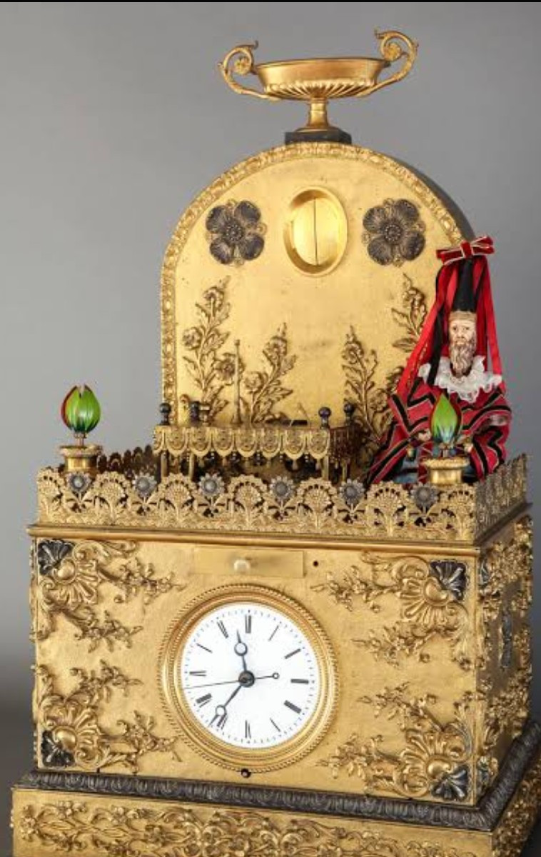 Magician Of Maillardet Around 1837 Pendulum And Automaton