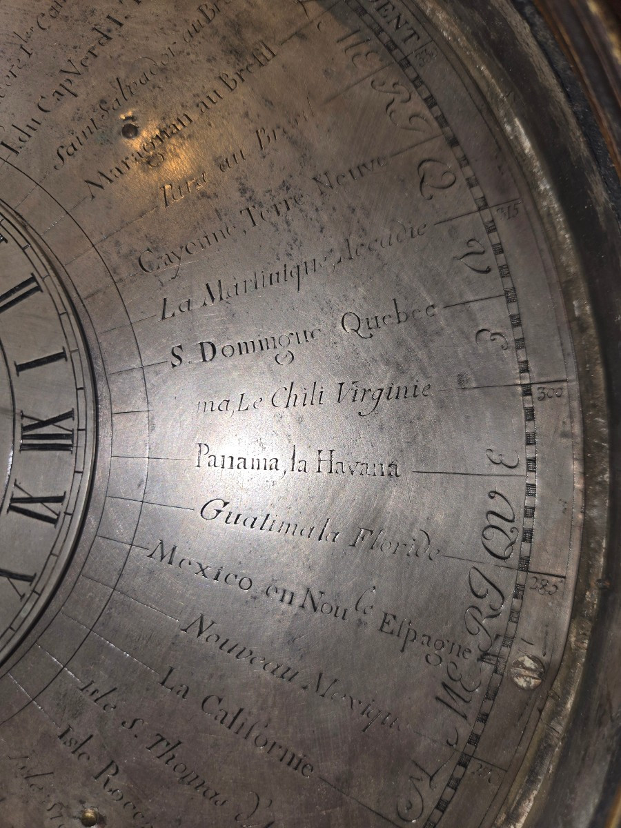 Pendule Worldtime vers 1730 faite à Nancy par Glaire pour Stanilslas Leszczynski roi de pologne-photo-4