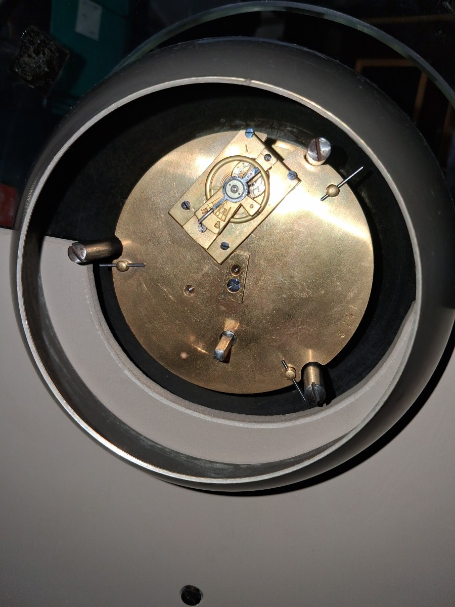 "La pendule à miroir" Pendule moderniste vers 1930 par Jean Tranchant-photo-1