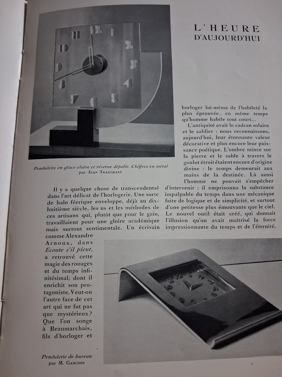 "la Pendule à Miroir" Modernist Clock Circa 1930 By Jean Tranchant-photo-5