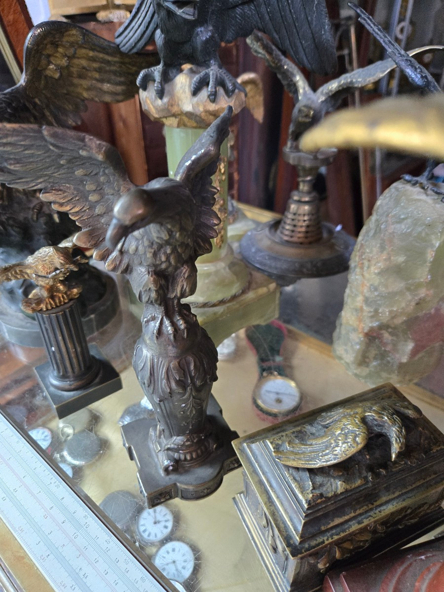 Ensemble de porte montre  aigle en bronze-photo-1