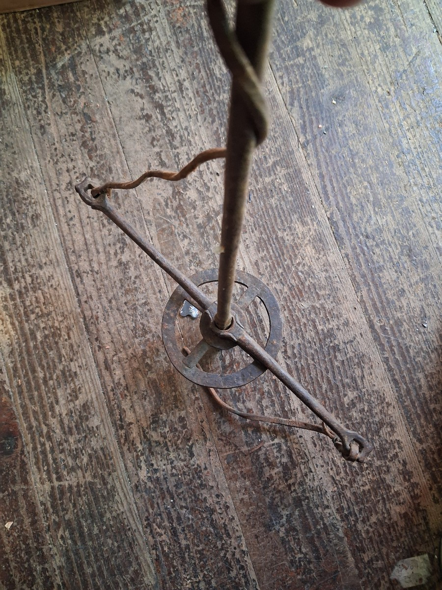 17th Century Wrought Iron Straight Drill Or Drill For Watchmaker-photo-3