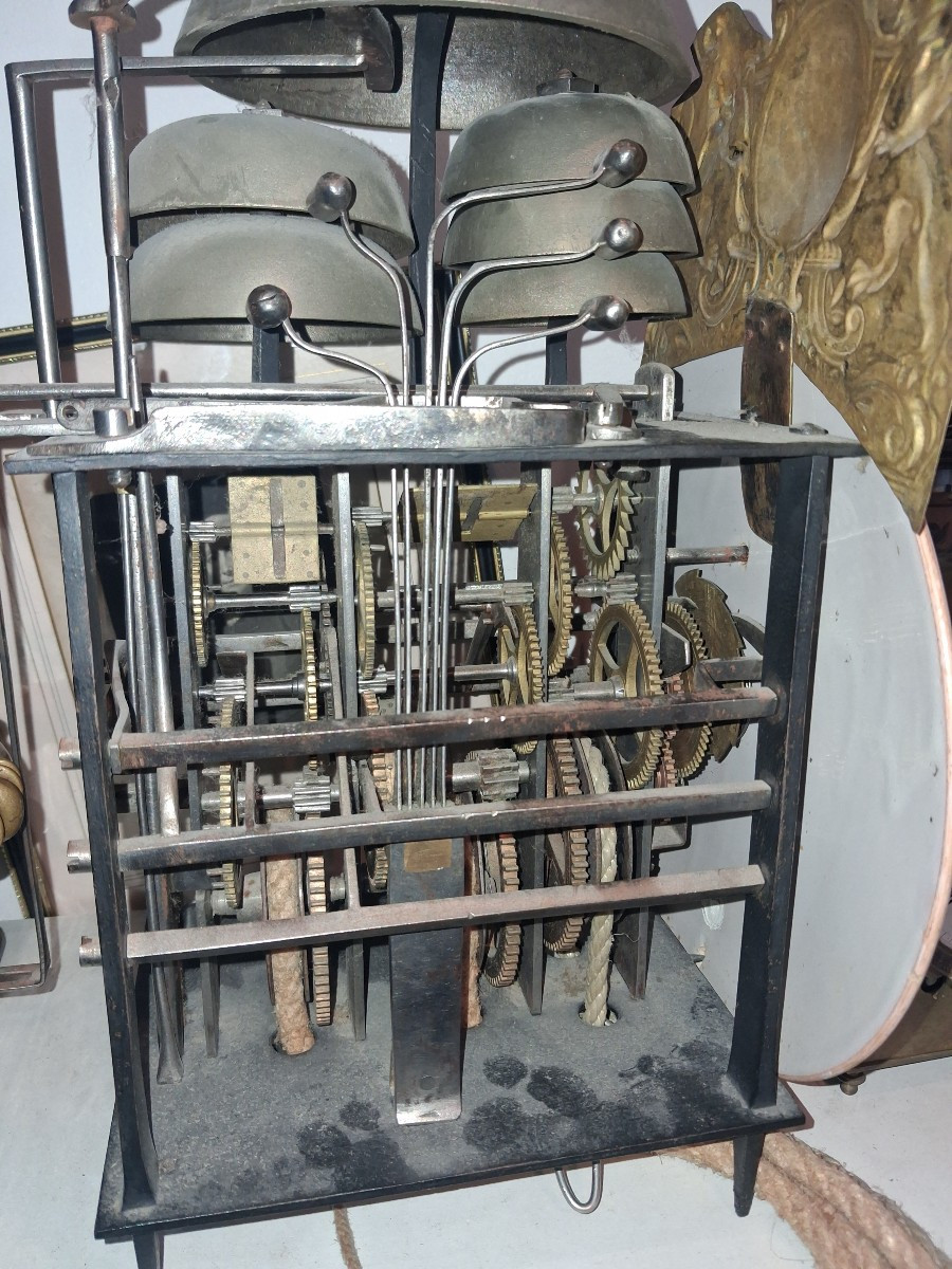 Pendule lanterne XVIII ieme à 6 cloches normadie-photo-3