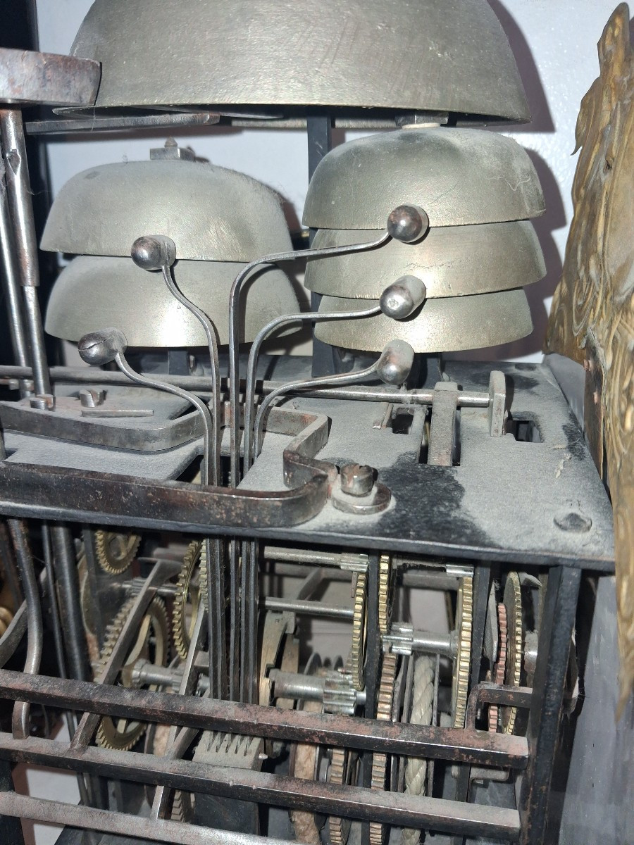 Pendule lanterne XVIII ieme à 6 cloches normadie-photo-4