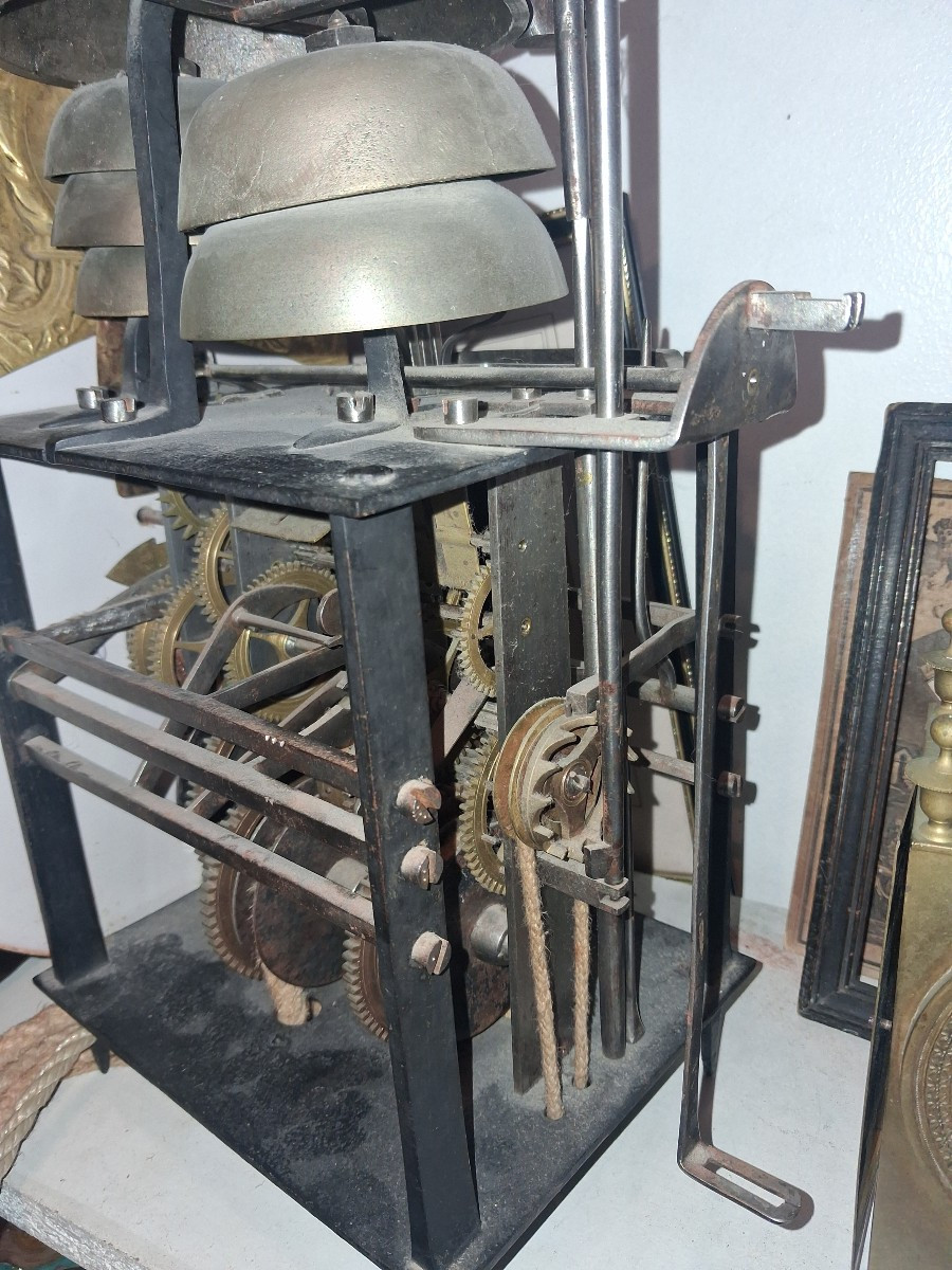 Pendule lanterne XVIII ieme à 6 cloches normadie-photo-6