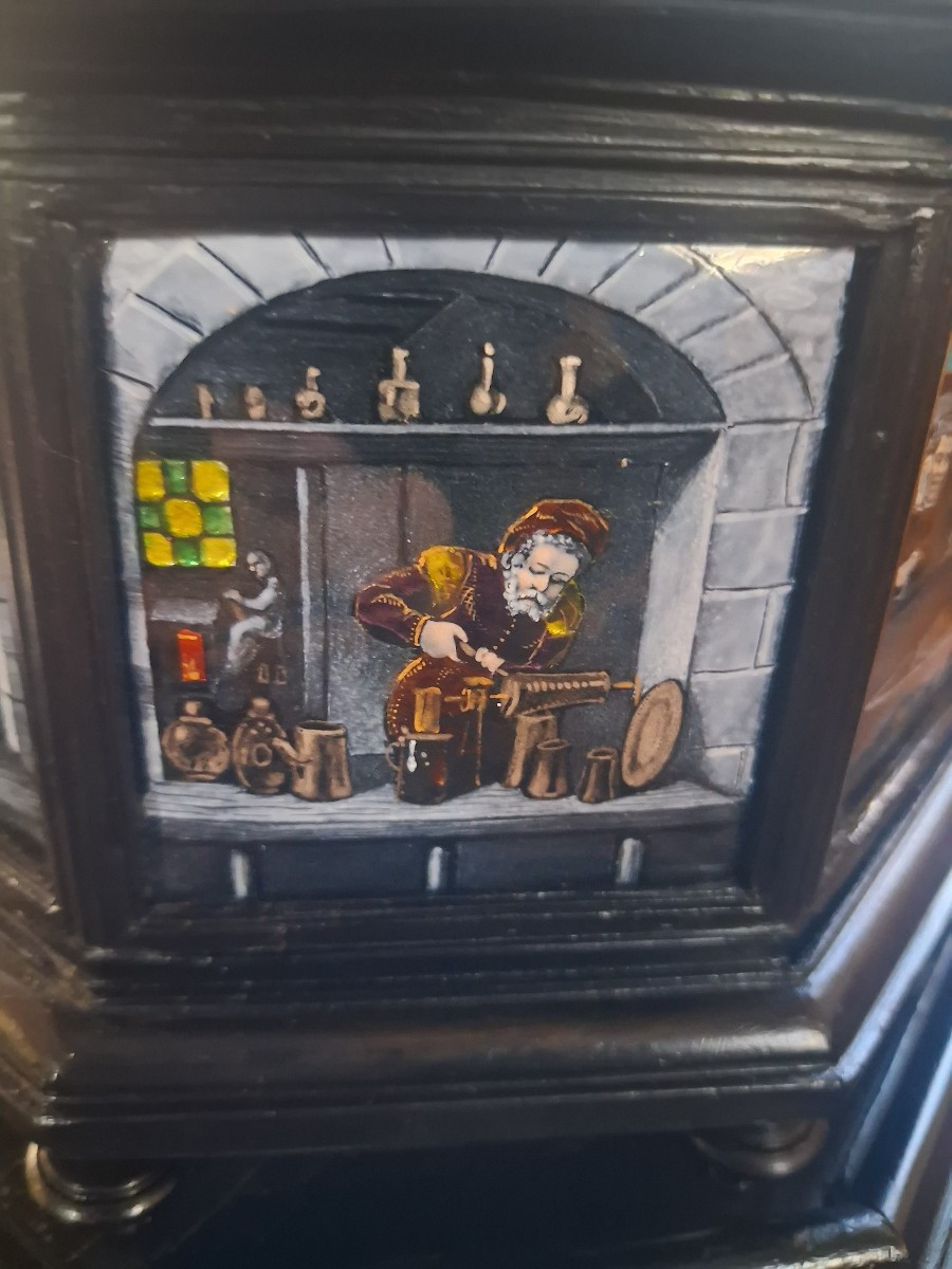17th And 19th Century Limoge Wedding Chest-photo-4