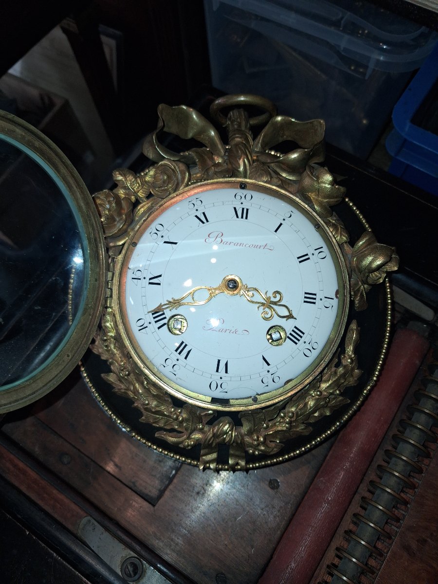Louis XVI Cartel Clock By Batancourt In Paris-photo-2