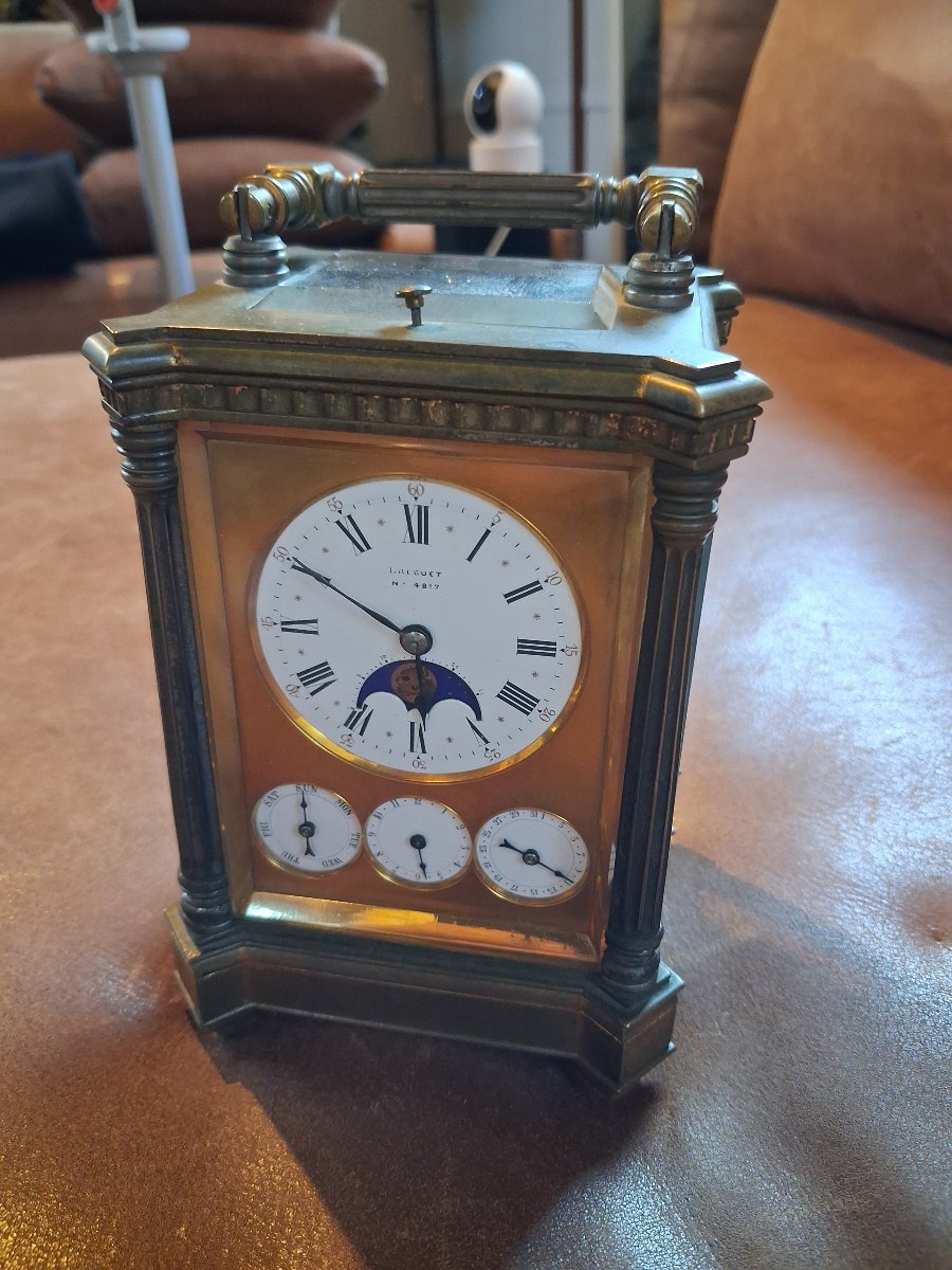Breguet 4817 Travel Clock With Large And Small Striking Moon Phase, Circa 1900