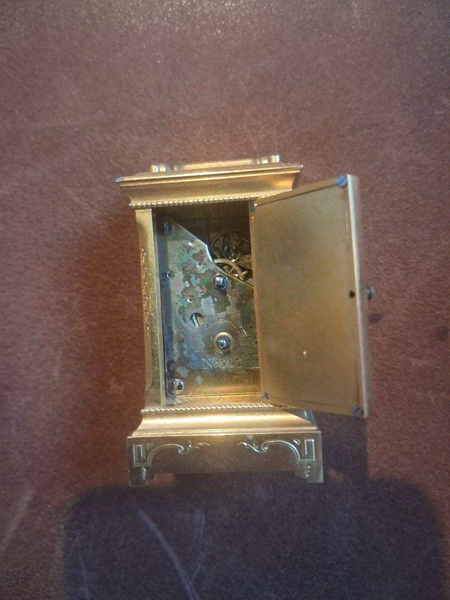 Pendulette de voyage miniature avec decors les 4 saisons-photo-2
